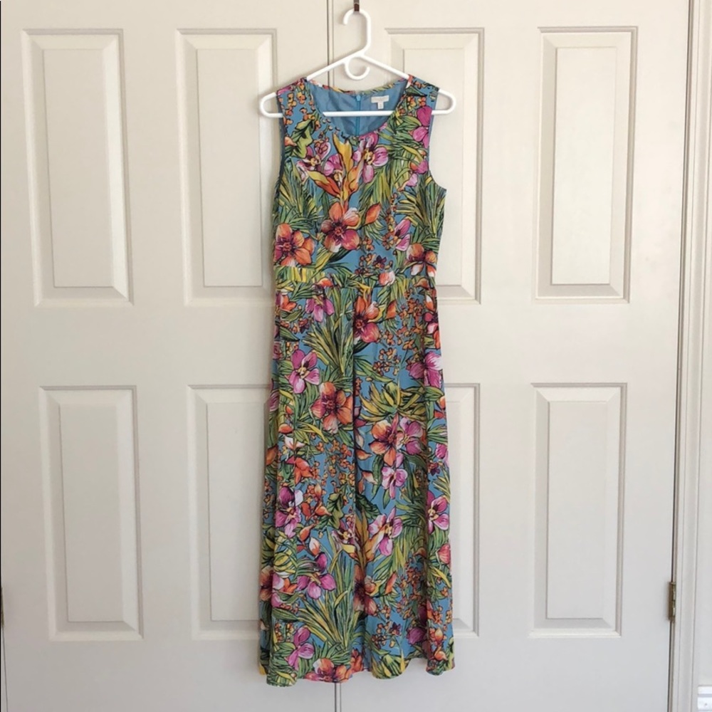 Talbots summer floral long dress